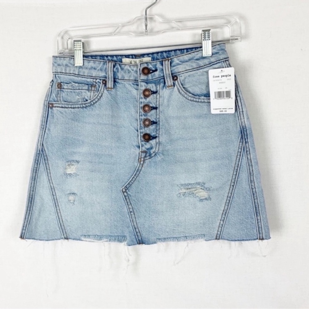 Free People Denim Skirt, New - Picture 3 of 7